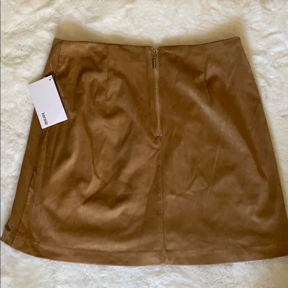 faux suede fall mini skirt - Picture 2 of 6